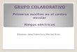 GRUPO COLABORATIVO Primeros auxilios en el centro escolar Riegos eléctricos Alumno: Jose Francisco Merino Ruiz
