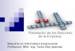 Planeación de los Recursos de la Empresa Maestría en Informática Empresarial Profesora: MSc. Ing. Tania Díaz Iglesias