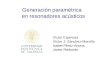 Generación paramétrica en resonadores acústicos Víctor Espinosa Víctor J. Sánchez-Morcillo Isabel Pérez-Arjona Javier Redondo