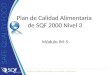 Plan de Calidad Alimentaria de SQF 2000 Nivel 3 Módulo IM-5