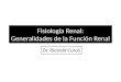Fisiología Renal: Generalidades de la Función Renal Dr. Ricardo Curcó