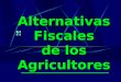 Alternativas Fiscales de los Agricultores. AGRICULTOR Persona que se dedica al cultivo y mejor aprovechamiento de la tierra y las plantas