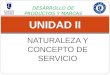 NATURALEZA Y CONCEPTO DE SERVICIO UNIDAD II DESARROLLO DE PRODUCTOS Y MARCAS