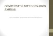 COMPUESTOS NITROGENADOS. AMINAS: Son compuestos nitrogenados derivados del amoniaco