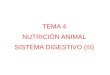 TEMA 4 NUTRICIÓN ANIMAL SISTEMA DIGESTIVO (III).  Empezar en 2´ 34´´