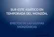 Ciencias Soci@les. MAPA DE PRECIPITACIONES DEL CONTINENTE ASIÁTICO LAS FLECHAS AZULES MUESTRAN LA DIRECCIÓN DE LOS VIENTOS MONZONES