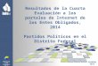 Dirección de Evaluación y Estudios Resultados de la Cuarta Evaluación a los portales de Internet de los Entes Obligados, 2014 Partidos Políticos en el