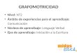 GRAFOMOTRICIDAD Nivel: NT2 Ámbito de experiencias para el aprendizaje: Comunicación Núcleos de aprendizaje: Lenguaje Verbal Ejes de aprendizaje: Iniciación