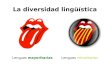 La diversidad lingüística Lenguas mayoritarias Lenguas minoritarias
