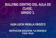 BULLYING DENTRO DEL AULA DE CLASE, GRADO 1. ALBA LUCÍA PADILLA OROZCO INSTITUCION EDUCATIVA “LA GRACIELA” TULUA, VALLE