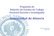 Propuesta de Relación de Puestos de Trabajo de Personal Docente e Investigador Fernando Castillo Ruiz