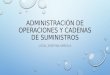 ADMINISTRACIÓN DE OPERACIONES Y CADENAS DE SUMINISTROS LICDA. JOSEFINA ARRIOLA