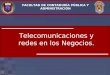 FACULTAD DE CONTADURÍA PÚBLICA Y ADMINISTRACIÓN Telecomunicaciones y redes en los Negocios