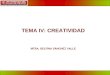 1 TEMA IV: CREATIVIDAD MTRA. DELFINA SÁNCHEZ VALLE