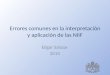 Errores comunes en la interpretación y aplicación de las NIIF Edgar Salazar 2014