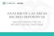 ANÁLISIS DE LAS ÁREAS RECREO-DEPORTIVAS MACRO PROYECTOS DE INTERÉS SOCIAL NACIONAL