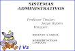 SISTEMAS ADMINISTRATIVOS Profesor Titular: Jorge Rubén Vázquez. DOCENTE A CARGO: NORBERTO CÉSAR CANIGGIA