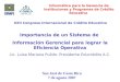 XXII Congreso Internacional de Crédito Educativo Importancia de un Sistema de Información Gerencial para lograr la Eficiencia Operativa Lic. Luisa Mariana
