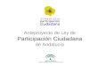 Anteproyecto de Ley de Participación Ciudadana de Andalucía