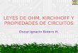 LEYES DE OHM, KIRCHHOFF Y PROPIEDADES DE CIRCUITOS Oscar Ignacio Botero H