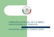 COMISIÓN ESPECIAL DE LA NIÑEZ, ADOLESCENCIA Y FAMILIAS. PROGRAMA ANUAL DE TRABAJO (2004)