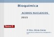 ACIDOS NUCLEICOS Bioquímica  Dra. Silvia Varas bioquimica.enfermeria.unsl@gmail.com Tema:5 2015