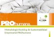 Metodología Ranking de Sustentabilidad Empresarial PROhumana