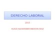 DERECHO LABORAL 2015 HUGO ALEXANDER BEDOYA DIAZ. CONTENIDO Generalidades del derecho laboral individual Contrato de trabajo Definición Diferencias con