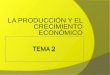 LA PRODUCCIÓN Y EL CRECIMIENTO ECONÓMICO 1TEMA 2