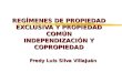 REGÍMENES DE PROPIEDAD EXCLUSIVA Y PROPIEDAD COMÚN INDEPENDIZACIÓN Y COPROPIEDAD Fredy Luis Silva Villajuán