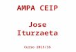 AMPA CEIP Jose Iturzaeta Curso 2015/16. ¿Qué es el AMPA? Asociación de Madres y Padres que vela por los derechos de los niños en los colegios ofreciéndose