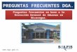PREGUNTAS FRECUENTES DGA. Preguntas frecuentes en base a la Dirección General de Aduanas en Nicaragua. 