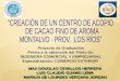 “CREACIÓN DE UN CENTRO DE ACOPIO  DE CACAO FINO DE AROMA  MONTALVO - PROV.  LOS RÍOS”