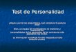 Test de Personalidad