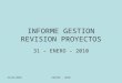 INFORME GESTION REVISION PROYECTOS