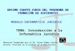 DECIMO CUARTO CURSO DEL PROGRAMA DE FORMACIÓN DE ASPIRANTES