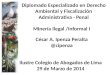 Diplomado Especializado en Derecho Ambiental y Fiscalización Administrativa - Penal