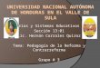 Universidad Nacional Autónoma de honduras en el valle de sula