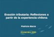 Evasión tributaria: Reflexiones a partir de la experiencia chilena