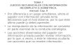 TEMA 7 JUEGOS SECUENCIALES CON INFORMACIÓN INCOMPLETA O ASIMÉTRICA. manual. Cap. 9