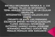 ESCUELA SECUNDARIA TECNICA No. 116 MATERIA: TALLER DE INFORMATICA