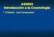 AS3003 Introducci ón a la Cosmología