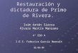 Restauración y dictadura de Primo de Rivera