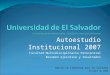 Universidad de El Salvador Comité Local de Autoestudio - Unidad Técnica de Evaluación