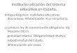 Institucionalización del sistema educativo en España