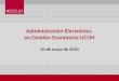 Administración Electrónica  en Gestión Económica UCLM