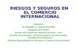 RIESGOS Y SEGUROS EN EL COMERCIO INTERNACIONAL Expositor Dr. MANUEL A. SOLIS GAYOSO