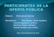 PARTICIPANTES DE LA OFERTA  PÚBLICA