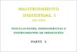 MANTENIMIENTO  INDUSTRIAL  I Año 2012 VINCULACIONES, HERRAMIENTAS E INSTRUMENTOS DE MEDICICIÓN