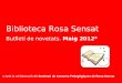 Biblioteca Rosa Sensat Butlletí de novetats.  Maig 2012*